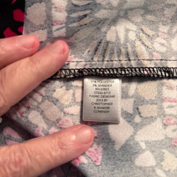 Christopher & Banks Women's Full Zip Jacket Size L Pockets Geometric Boho - Picture 5 of 10